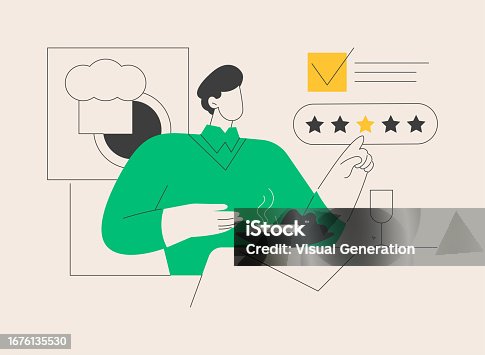 istock Food critic abstract concept vector illustration. 1676135530