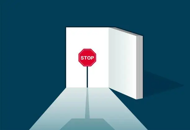 Vector illustration of The denied entry