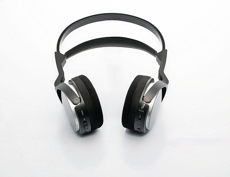 wireless headphones on white background