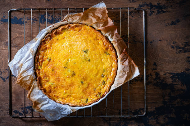 istock Vegetables quiche homemade on wooden rustic table 1676153440