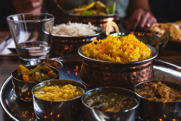 istock Traditional Indian meal background. 1676157892