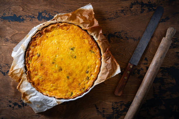 istock Vegetables quiche homemade on wooden rustic table 1676162071
