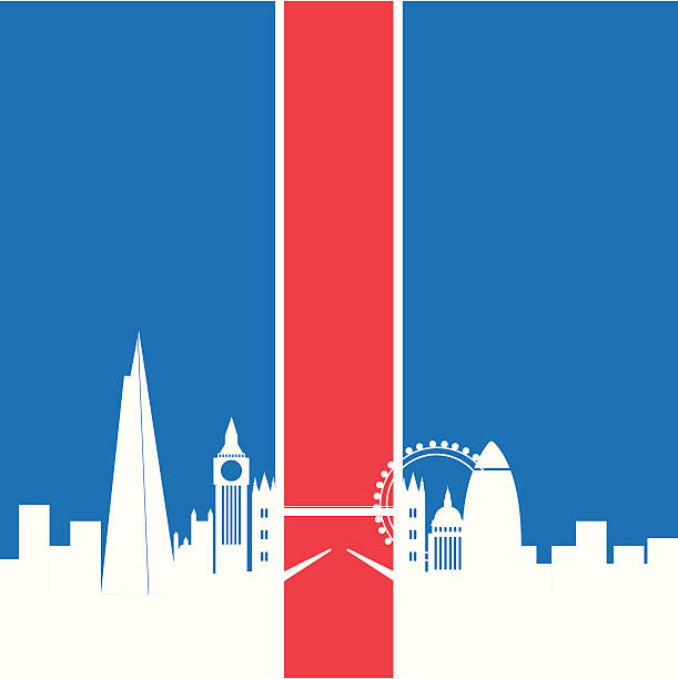 illustrations, cliparts, dessins animés et icônes de vue de london - london england skyline silhouette built structure