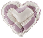 3D Heart Illustration, inflated abstract heart balloon clipart