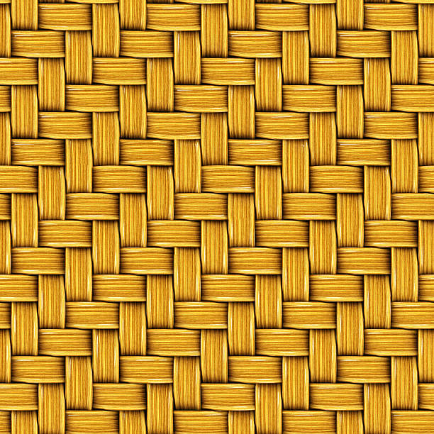 Seamless Tileable Texture of Woven Rattan.