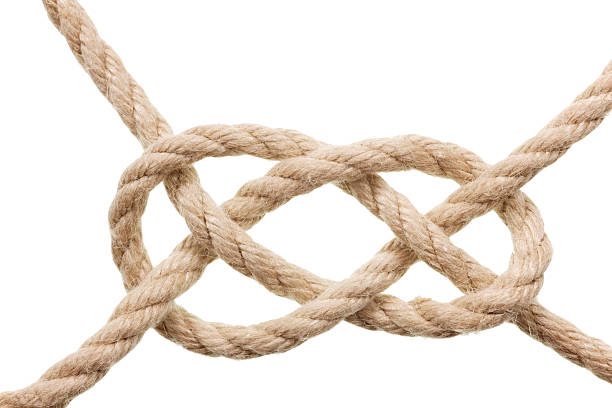 carrick bend (knot) isolated on white carrick bend (knot) isolated on white trossenstek stock pictures, royalty-free photos & images