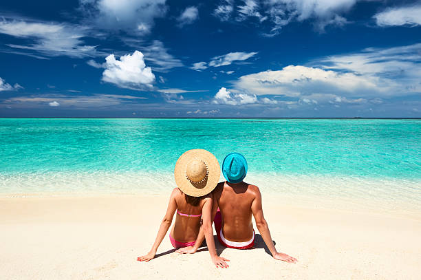istock Couple on a beach at Maldives 167623714