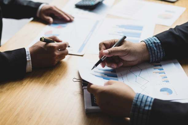 istock Business consulting meetings discuss financial chart analysis and investment strategy planning. Financial planning and accounting. 1676242524