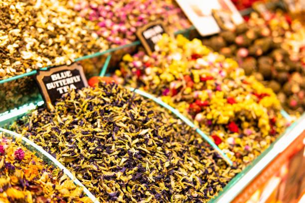 istock Close up on various herbal teas at Egyptian Bazaar in Istanbul 1676248086
