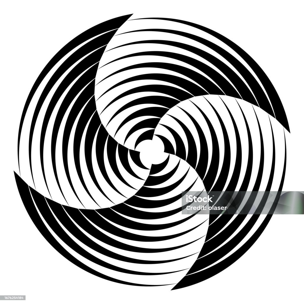 Rotating Four Section Concentric Triangular Circular Pattern Stock ...