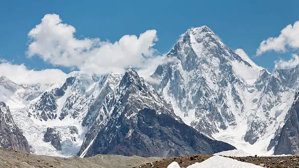 Gasherbrum IV is one of the most esthetic peaks in the Karakorum Mountains in Northern Paksitan.