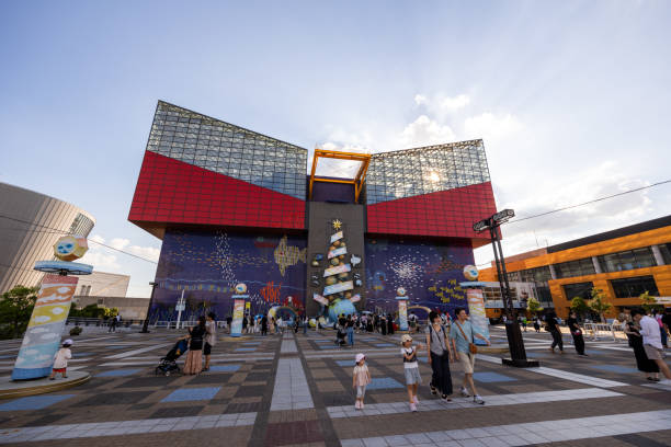 Osaka, Japan - September 3, 2023 : People at the Osaka Aquarium Kaiyukan in Osaka, Japan. Osaka's Kaiyukan is the world's largest aquarium.