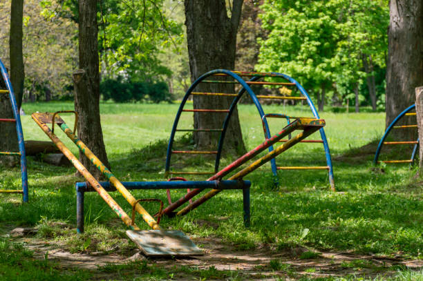 istock A very old playground with a swing 1676300599