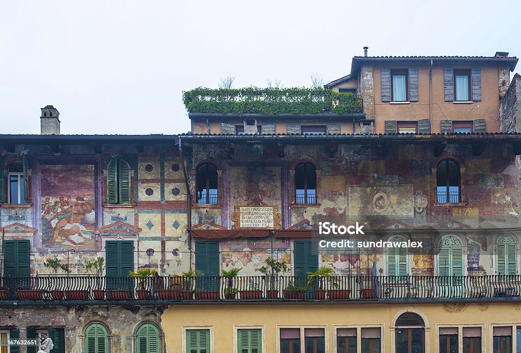 Piazza erba, verona, Itália - Foto de stock de Arquitetura royalty-free