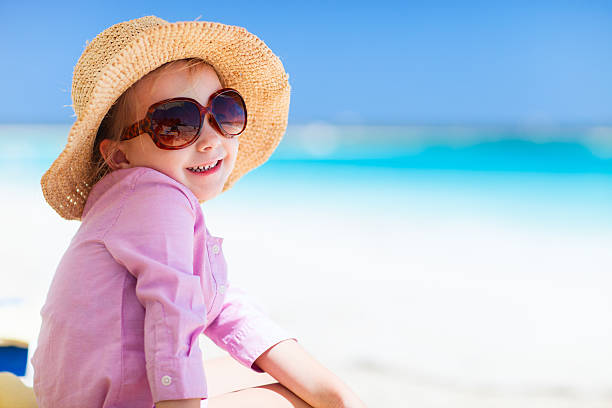 istock Adorable little girl at beach 167633108