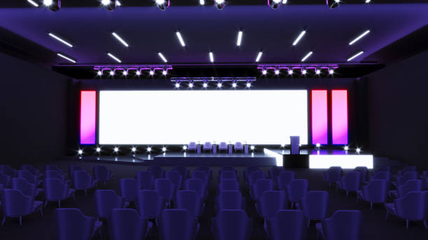 istock Empty stage Design for mockup and Corporate identity, Original designed stage 1676365695