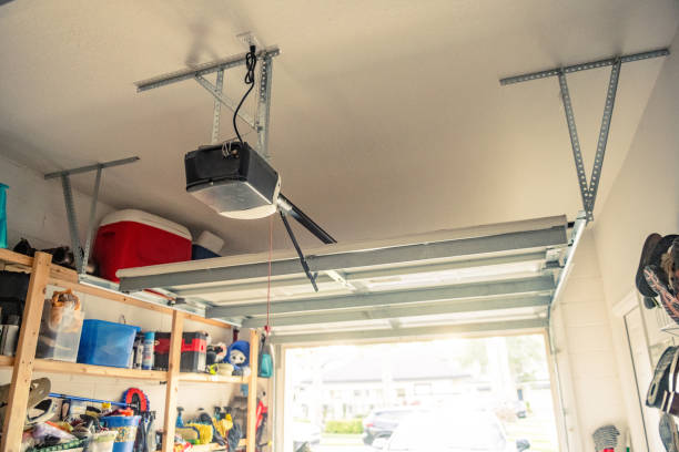istock Open Garage Door on a Sunny Day 1676393281