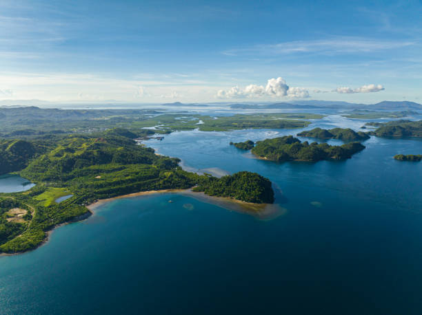 istock Tropical blue sea surface and islands. Philippines. 1676406134