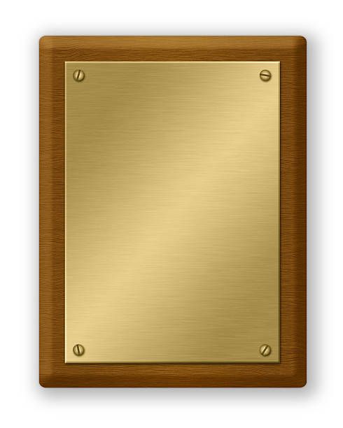 istock Gold And Wood Plaque 167641906