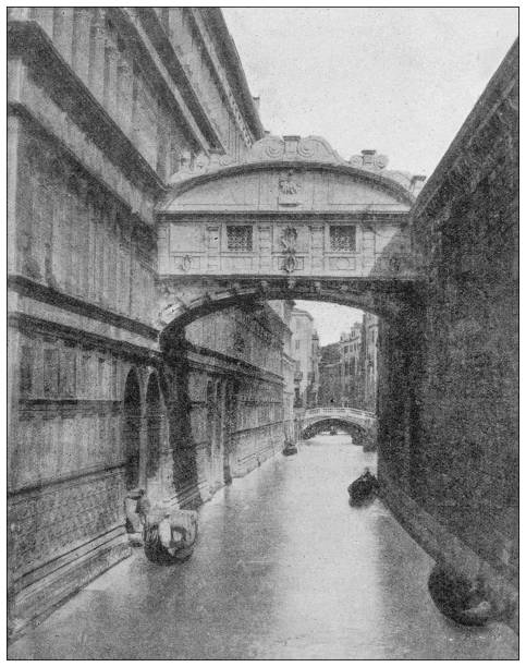 istock Antique image from British magazine: Bridge of Sighs, Venice, Italy 1676430406