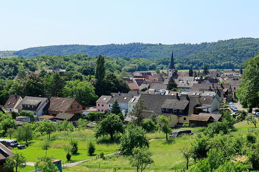 View of the community Muehlhausen an der Enz