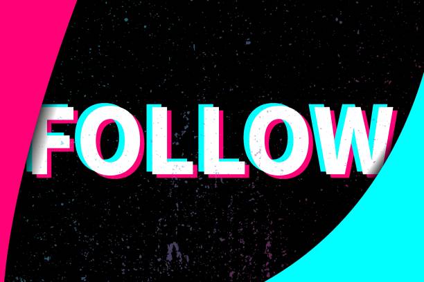Follow. Abstract symbol in the style of a popular social network. Flat style.  Vector illustration. EPS10