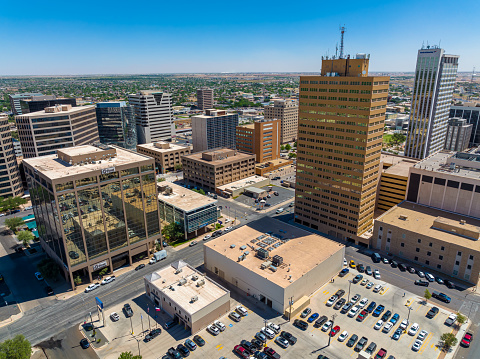 Midland Texas Downtown Skyline Aerial