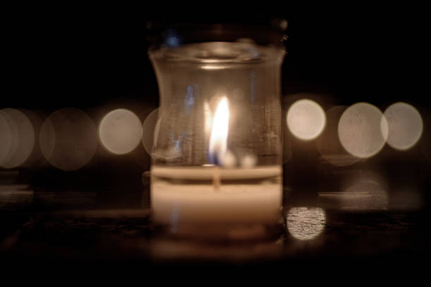 istock Outdoor candle lights at night 1676509031