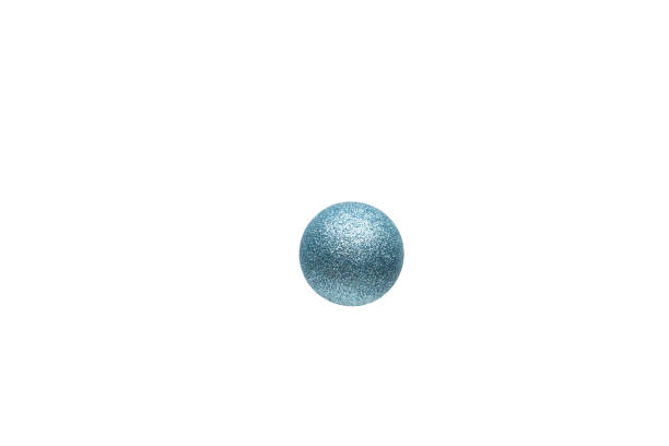 istock Sparkling blue New Year's toys Christmas ball. Isolate on white. 1676662353