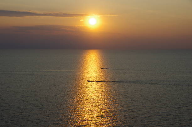 Sunset in Tanzania stock photo