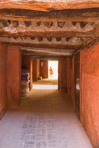 istock Narrow covered alleyway in Jemna El Efna souk. 1676778651