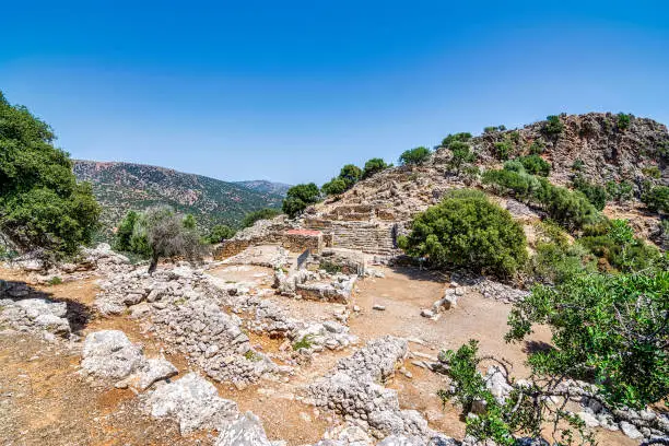 Photo of Ruins of the ancient Greek city of Lato,2500 years old near Kritsa, Crete.