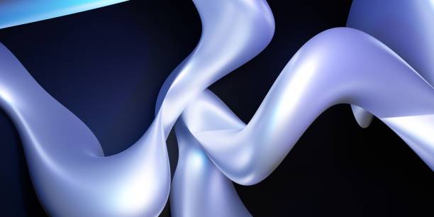 istock Abstract fluid holographic curved wave figure in motion background. Modern 3D rendering background. 1676841910