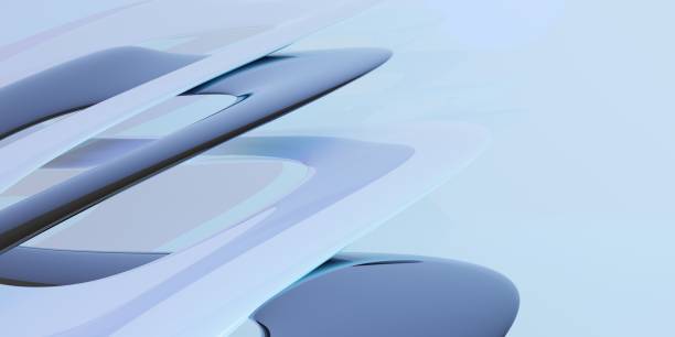 istock Liquid metal lines. Modern abstract background. Realistic 3D rendering. 1676842971