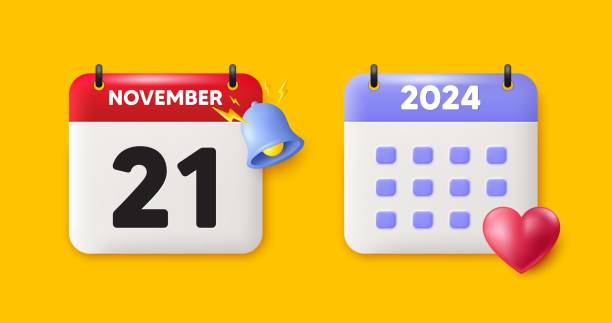 istock 21st day of the month icon. Event schedule date. Calendar date 3d icon. Vector 1676899250