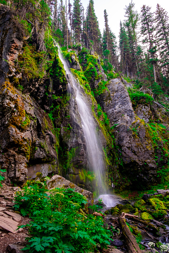 Strawberry Falls is a remote waterfall cascading more than 50 feet in a small canyon of the Strawberry Mountain Wilderness. The waterfall is only accessible by hiking or backpacking through the wilderness of Central Oregon.