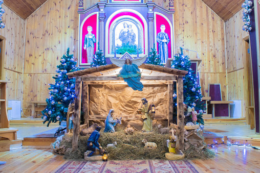 indoor nativity scene