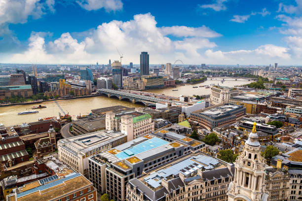 istock Panoramic aerial view of London 1676981615