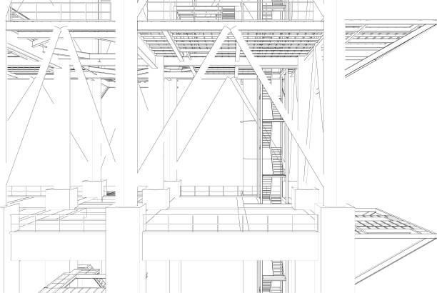 3D illustration of industrial building