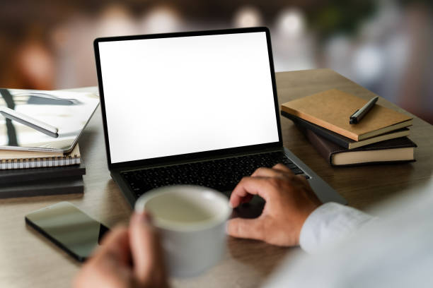 istock young man working Businessman using a desktop computer of the blank screen 1677029543