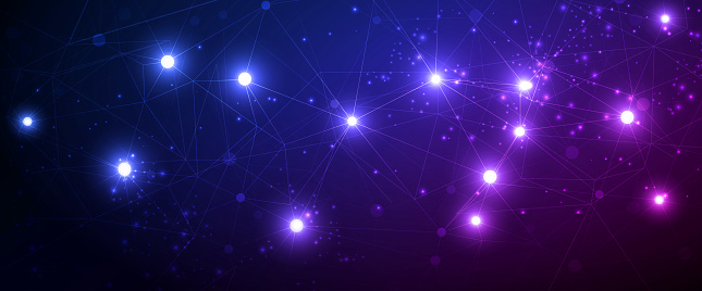 Data And Science System Molecular Structures Background Stock ...