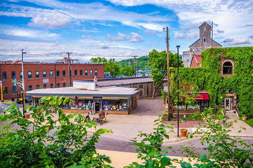 Stillwater, MN, USA - June 5, 2022: A well known city for its National Wrestling and Fame Museum
