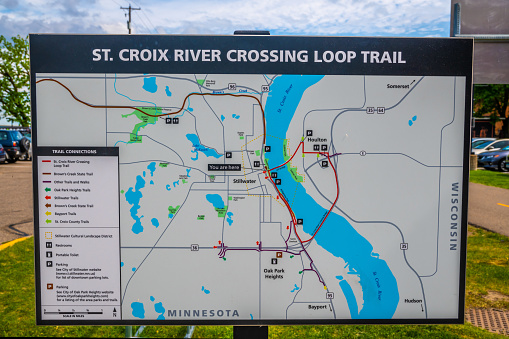 St Croix, WI, USA - June 5, 2022: The St Croix River Crossing Loop Trail