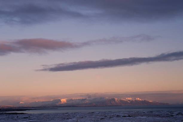 istock View towards the mountains in Iceland at sunrise 1677207500