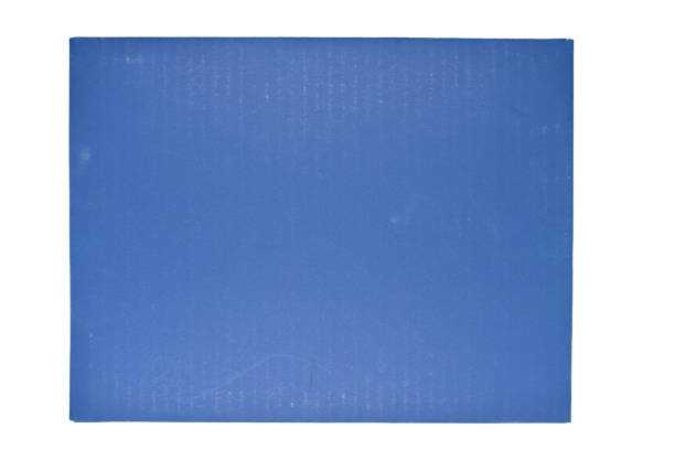 istock blue carton box isolated on white background, cardboard texture for design 1677254466