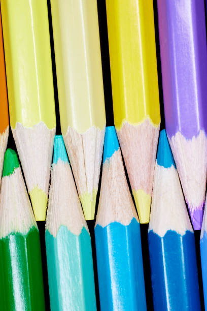 istock Row of Colored Pencils aligned together 1677269237