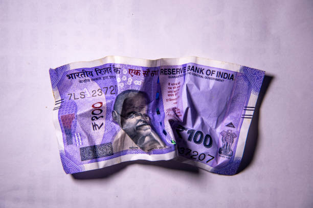 istock Indian Rupee note, Indian economy growth concept. 1677316729