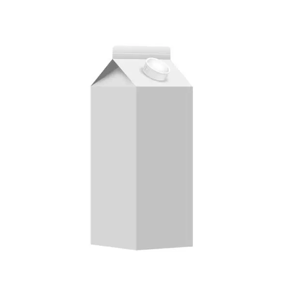 Vector illustration of Realistic carton package for milk and juice. Vector
