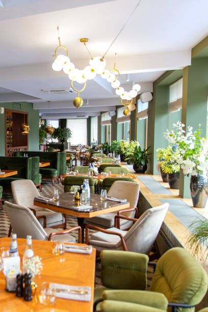 istock Italian restaurant interior in modern style 1677375104