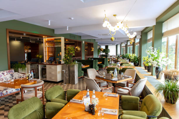 istock Italian restaurant interior in modern style 1677375111
